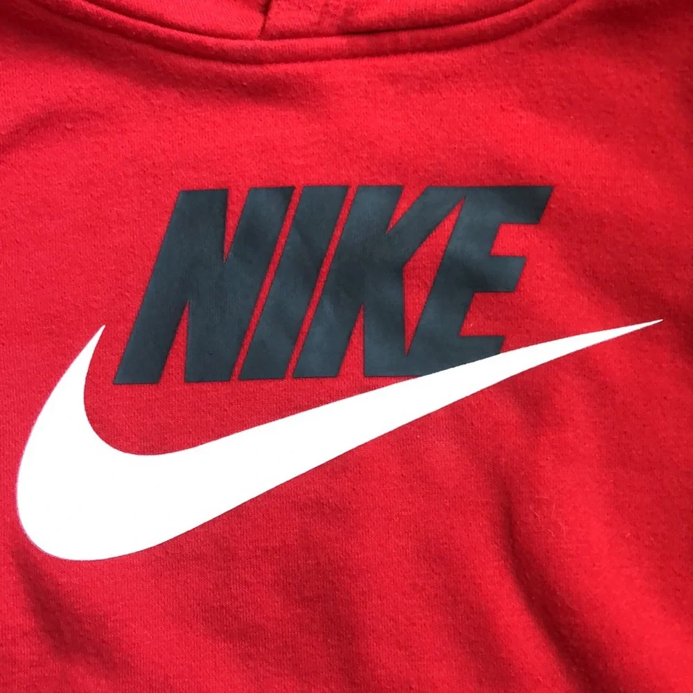 Nike Boys Red Hooded Sweatshirt, Size 4 (XS)